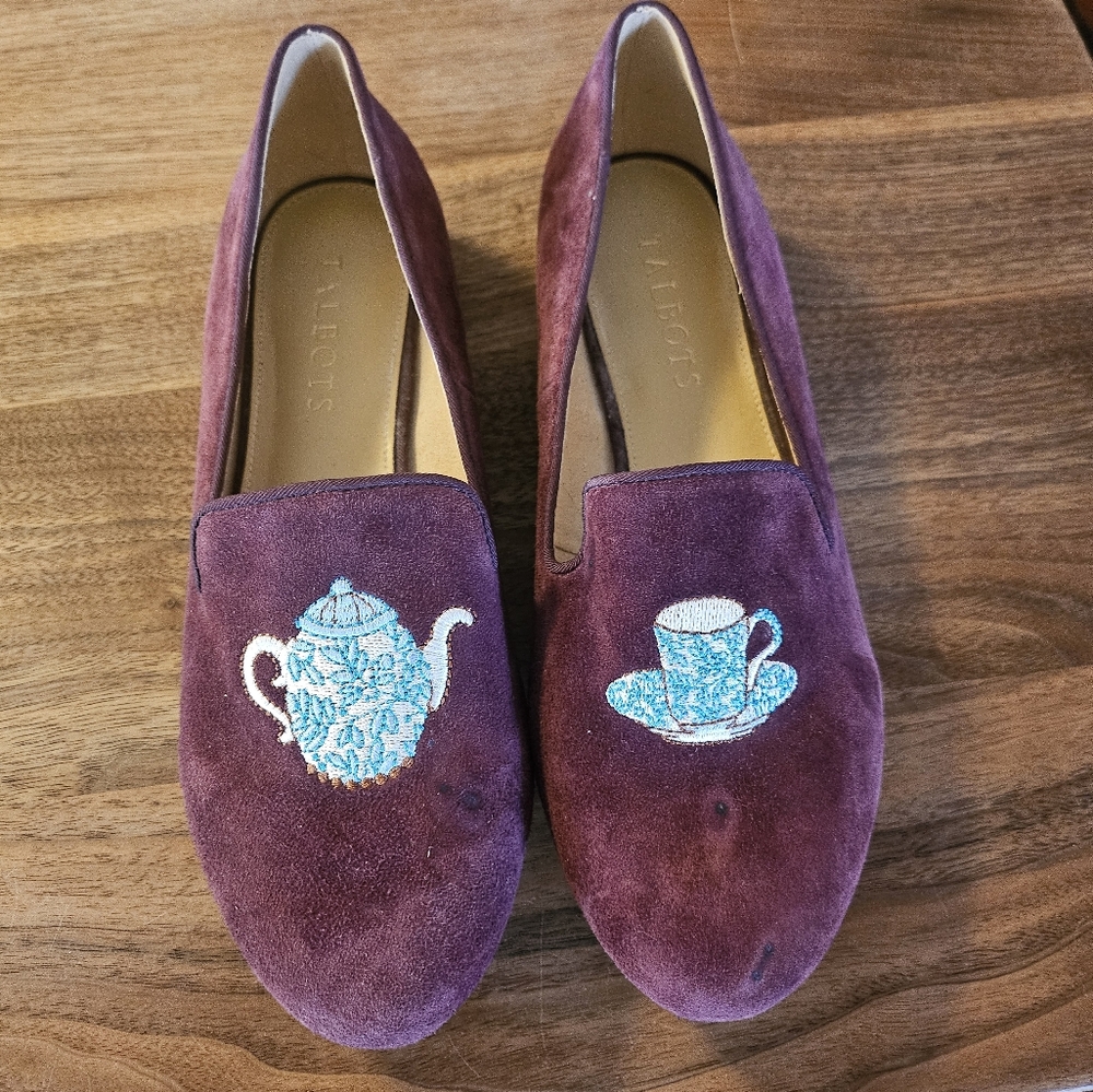 Talbots Chinoiserie Teacup Loafers, Rare, Never‎ Worn